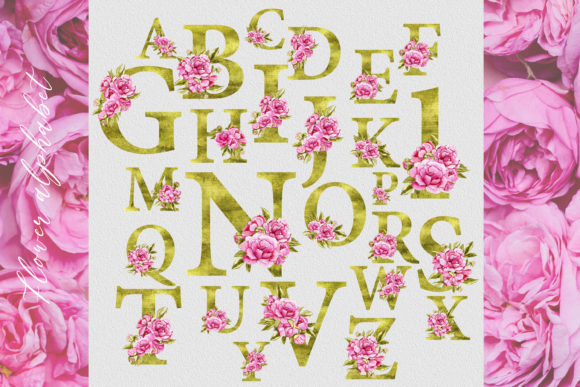 Beautiful Decorative Alphabet with Pink: A Designer's Tool for Elegant Branding