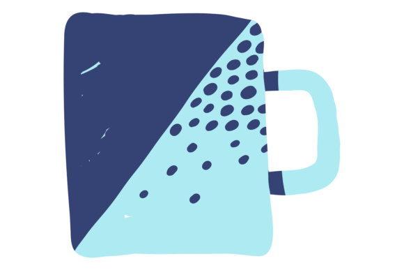 Decorative Ceramic Cup. Hot Drink Vessel: A Cozy Visual Anchor