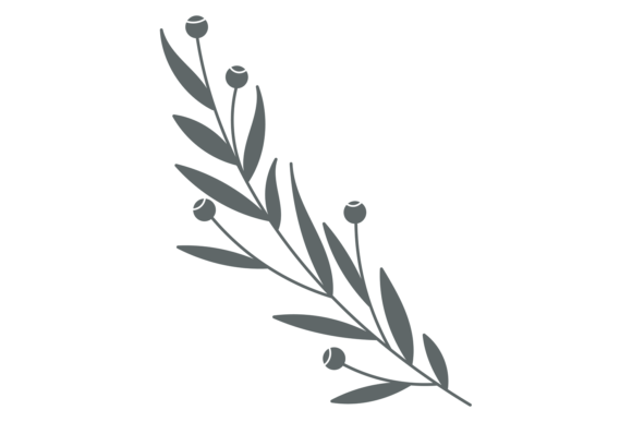 Decorative Floral Branch: The Rustic Botany Typeface