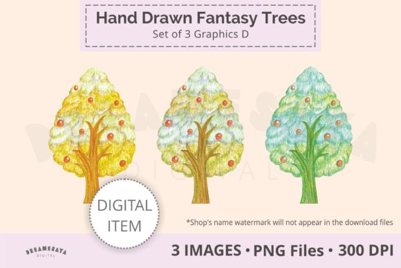 Decorative Fruit Trees Png Clip Art D: Fantasy Design Assets