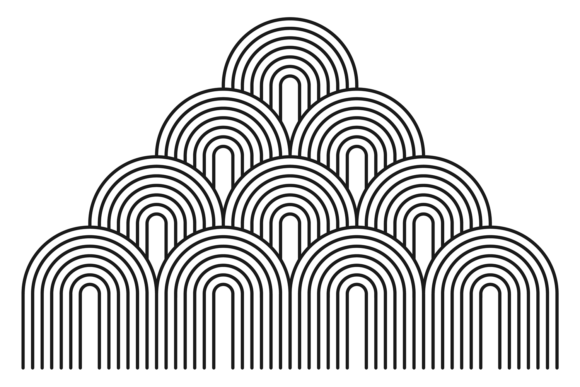 Decorative Mid Century Element Black Li: A Designer's Line Art Guide