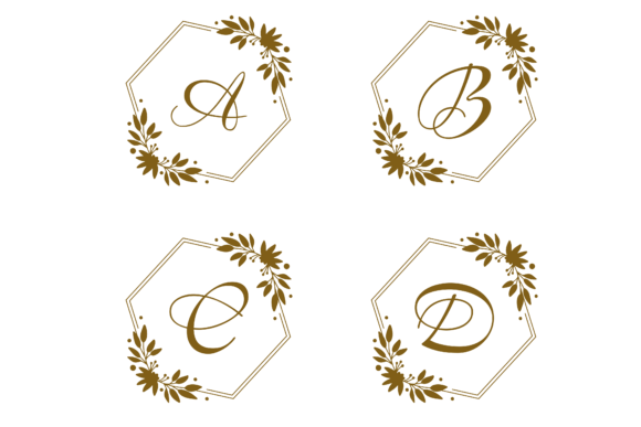 Decorative Monogram Design Flower: A Floral Touch for Modern Branding