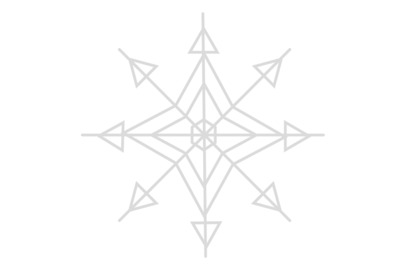 Decorative Snowflake Icon. Geometric Lin: A Designer's Winter Asset