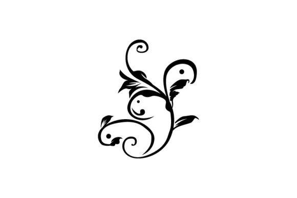 Floral Ornate Decorative Vintage Isolate: Your Design Asset