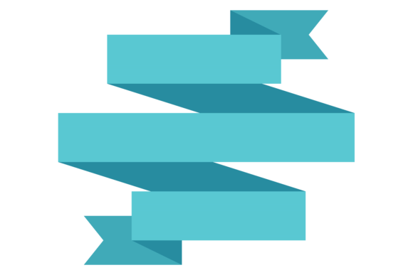 Folded Ribbon Label: A Blank Decorative Banner for Your Brand