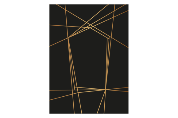 Golden Line Pattern Frame: Decorative Page Template Design