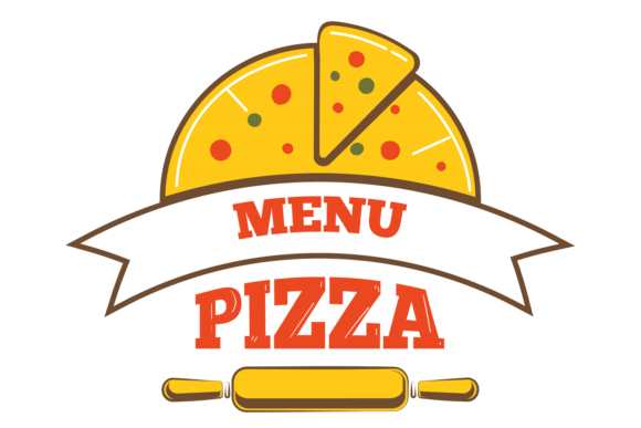 Pizza Menu Logo: Decorative Color Design for Vibrant Branding