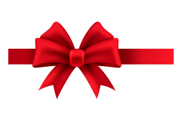 Realistic Red Bow on Decorative Gift Rib: A Designer's Festive Asset