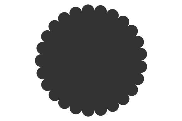 Round Label Blank Template. Decorative B: A Modern Take on Classic Elegance