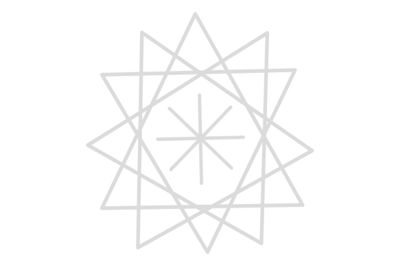 The Icy Elegance of Frozen Crystal Symbol: Decorative Abstra