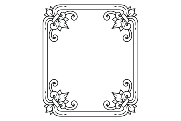 Vintage Filigree Frame: Decorative Victorian Elegance
